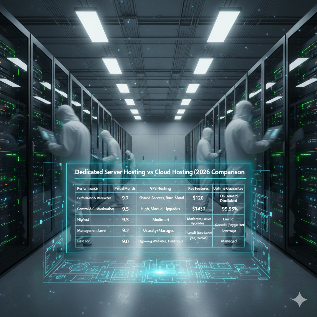 Dedicated Server vs VPS vs Cloud Hosting: 2026 Comparison Guide