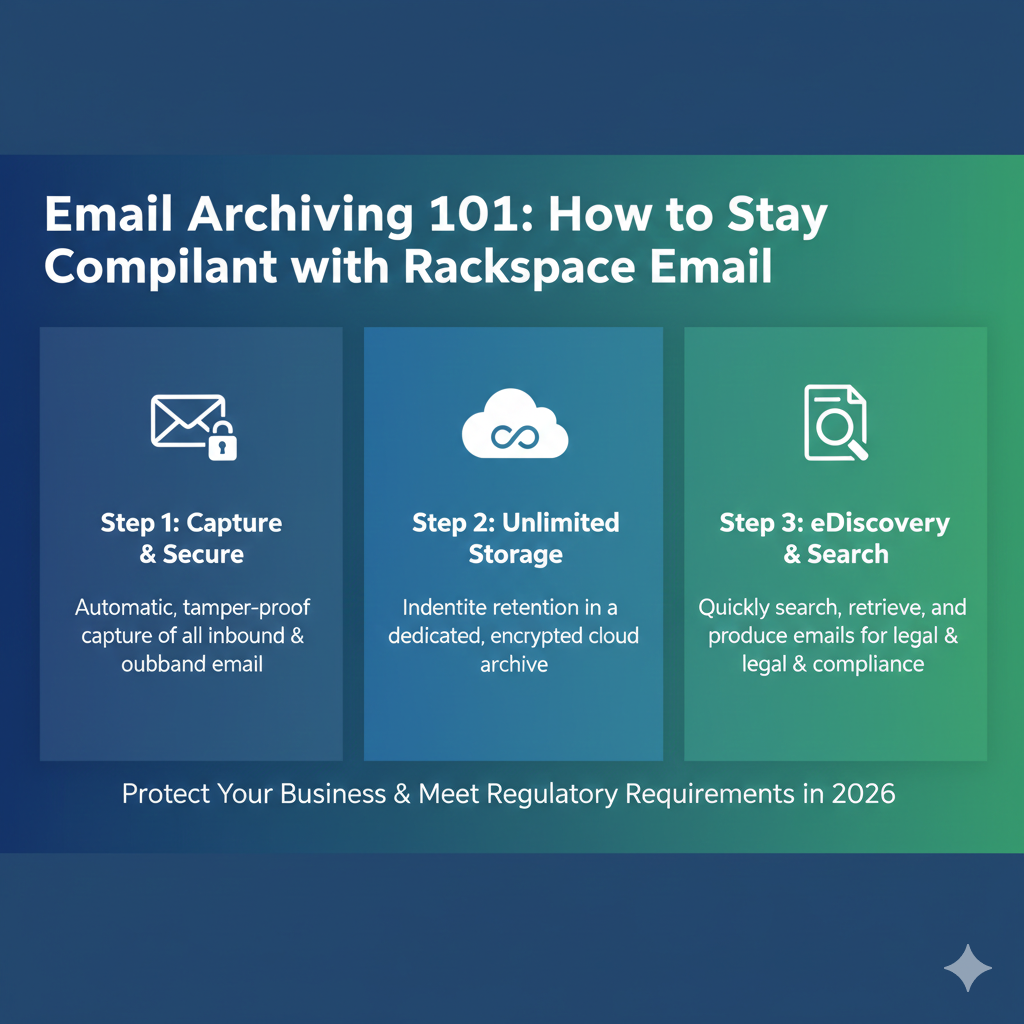 How to Set Up Email Archiving in Rackspace for Legal Compliance