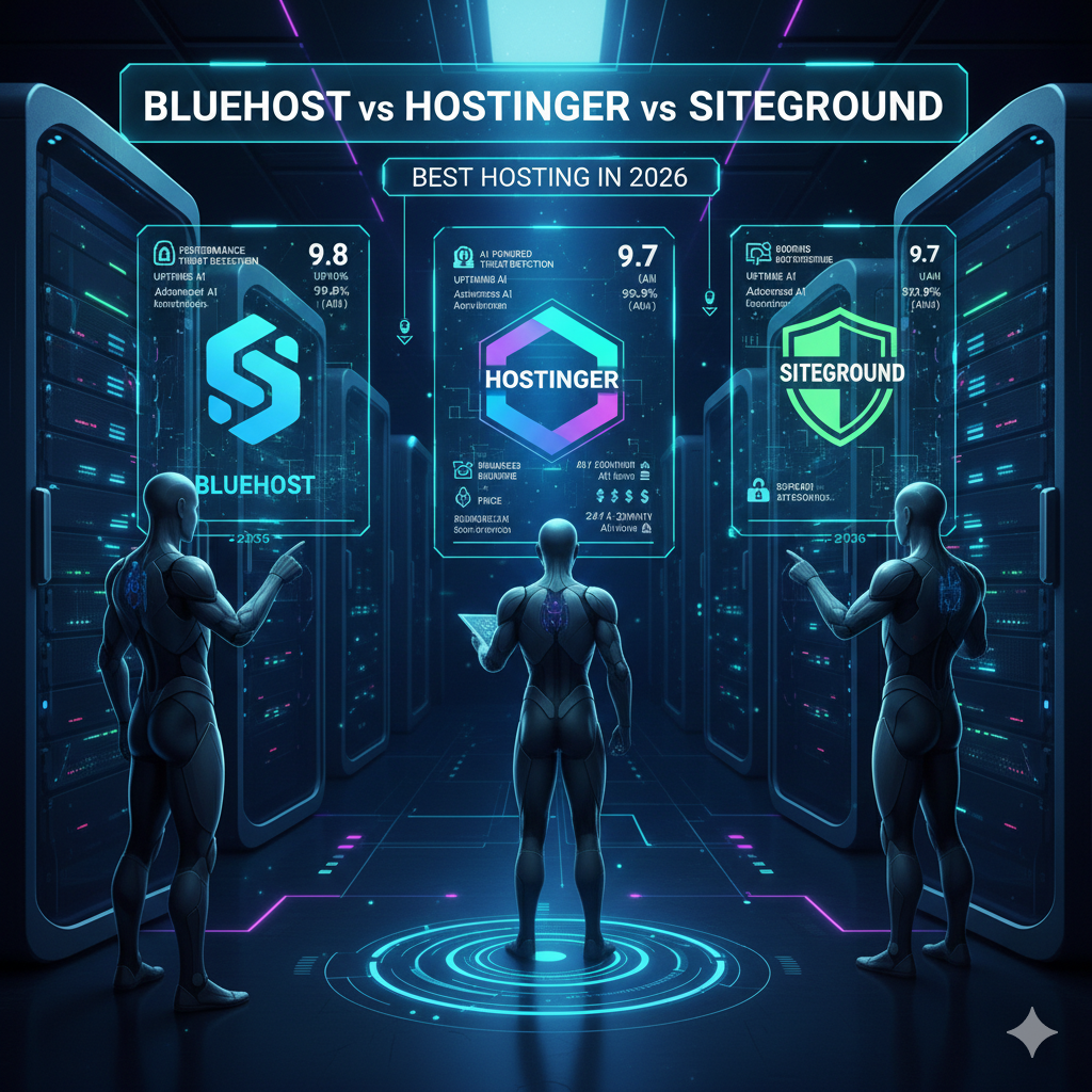 Bluehost vs Hostinger vs SiteGround: Best Hosting in 2026