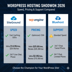 WordPress Hosting Showdown 2026: Speed, Pricing & Support Compared