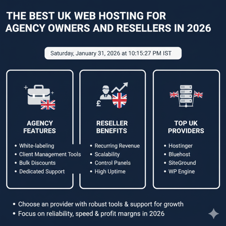 Best UK Web Hosting for Agency Owners and Resellers in 2026