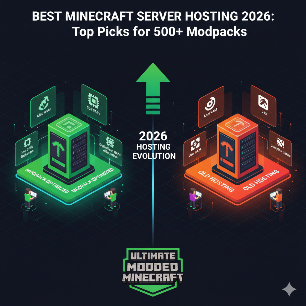 Best Minecraft Server Hosting 2026: Top Picks for 500+ Modpacks