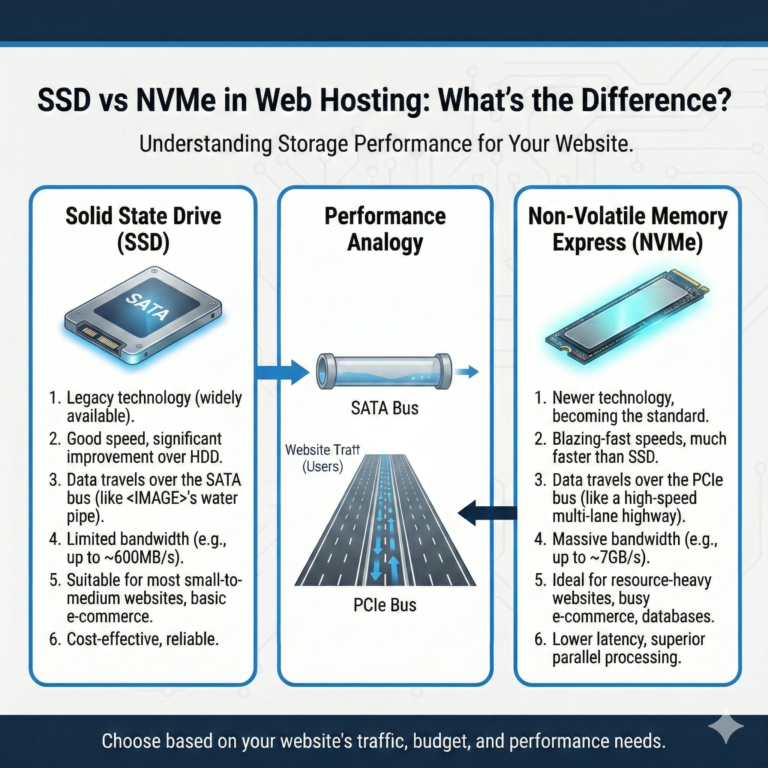 SSD vs NVMe in Web Hosting: What’s the Difference?