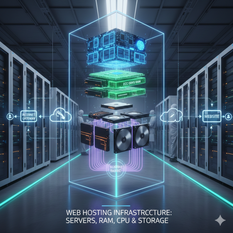 Web Hosting Infrastructure: How Servers, RAM, CPU & Storage Work